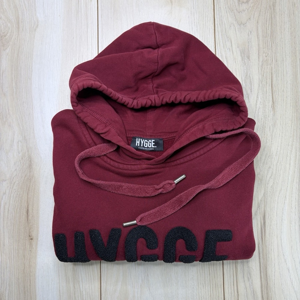 Hygge Women's Pullover Performance Hoodie Maroon Size XXL Organic Cotton